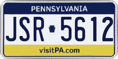 PA license plate JSR5612