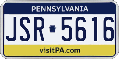 PA license plate JSR5616
