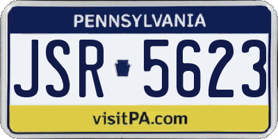 PA license plate JSR5623
