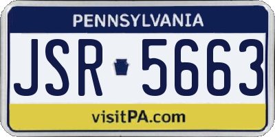 PA license plate JSR5663