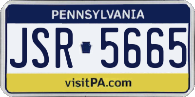 PA license plate JSR5665