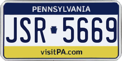 PA license plate JSR5669