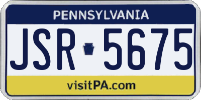 PA license plate JSR5675