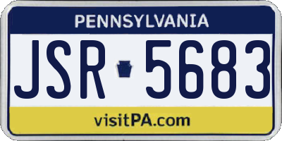 PA license plate JSR5683