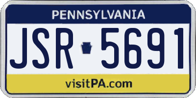 PA license plate JSR5691
