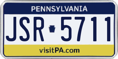 PA license plate JSR5711