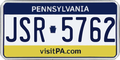 PA license plate JSR5762