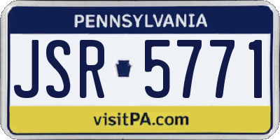 PA license plate JSR5771