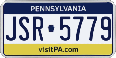 PA license plate JSR5779