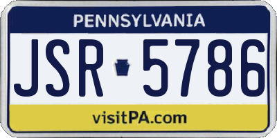 PA license plate JSR5786