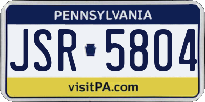 PA license plate JSR5804