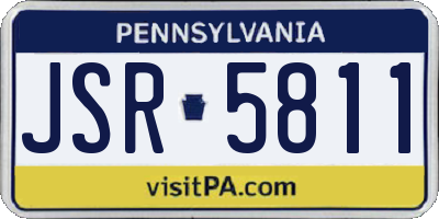 PA license plate JSR5811
