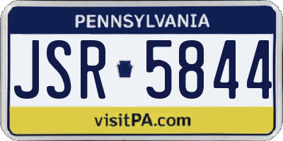 PA license plate JSR5844