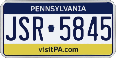 PA license plate JSR5845