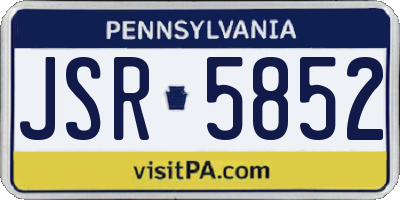 PA license plate JSR5852