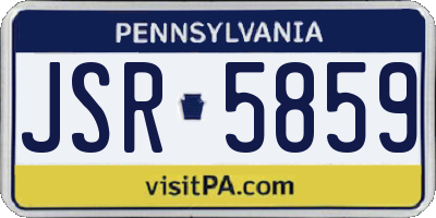 PA license plate JSR5859