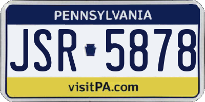 PA license plate JSR5878