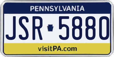 PA license plate JSR5880