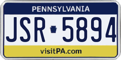 PA license plate JSR5894