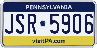 PA license plate JSR5906