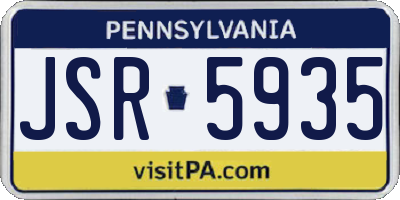 PA license plate JSR5935