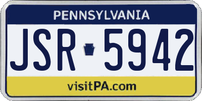 PA license plate JSR5942