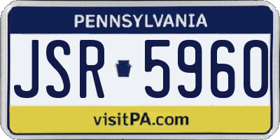 PA license plate JSR5960