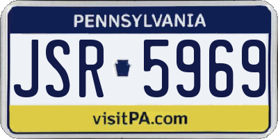 PA license plate JSR5969