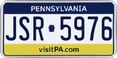 PA license plate JSR5976