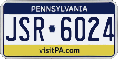 PA license plate JSR6024