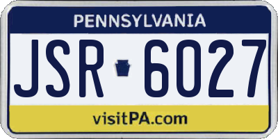 PA license plate JSR6027