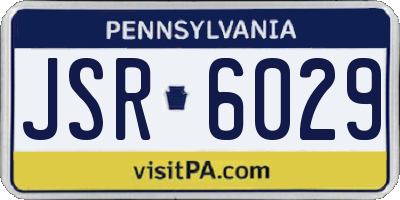 PA license plate JSR6029