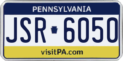 PA license plate JSR6050