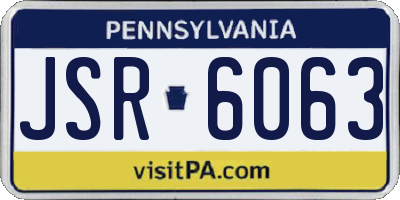 PA license plate JSR6063