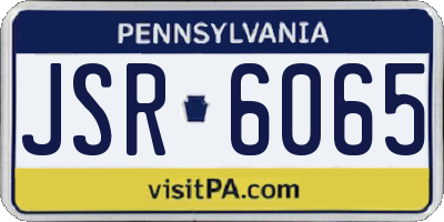 PA license plate JSR6065