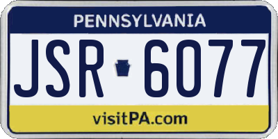 PA license plate JSR6077