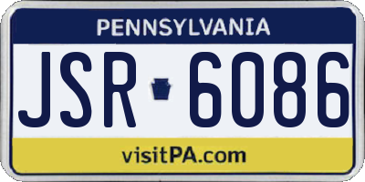 PA license plate JSR6086