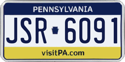 PA license plate JSR6091