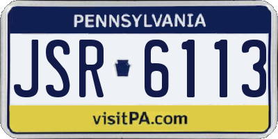 PA license plate JSR6113