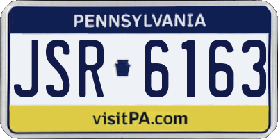 PA license plate JSR6163
