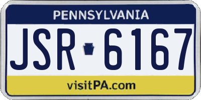 PA license plate JSR6167