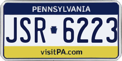 PA license plate JSR6223