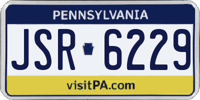 PA license plate JSR6229
