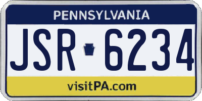 PA license plate JSR6234