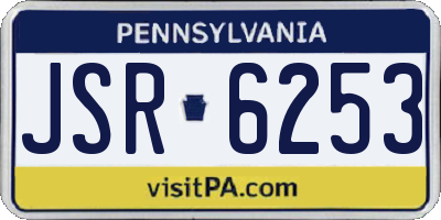 PA license plate JSR6253