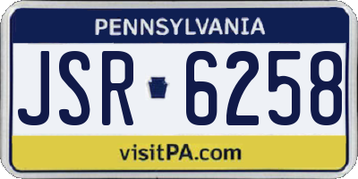 PA license plate JSR6258