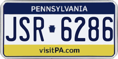 PA license plate JSR6286