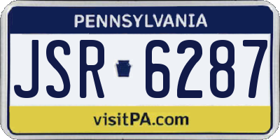 PA license plate JSR6287