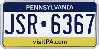 PA license plate JSR6367