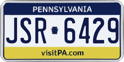 PA license plate JSR6429